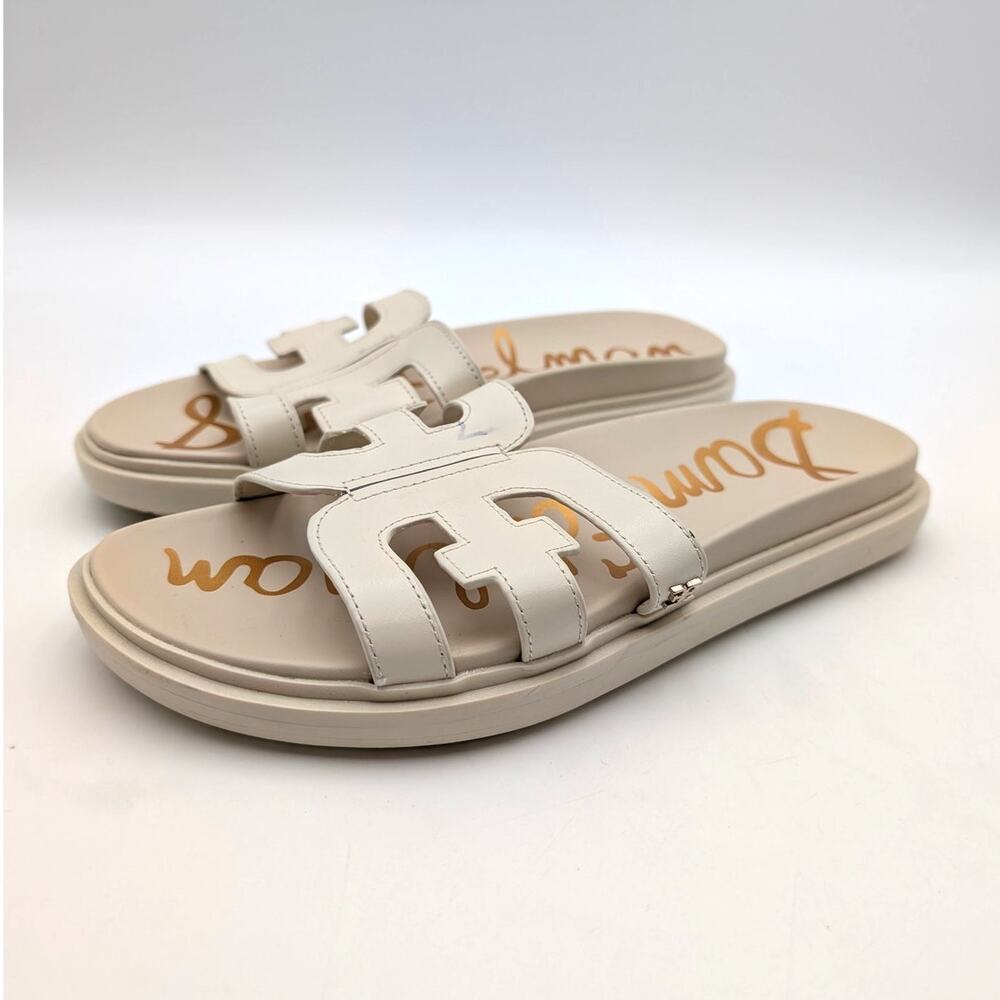 Sam Edelman Valeri Platform Slide Sandals Women's Modern Ivory Size US8W EU38.5